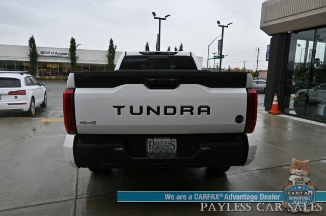 2022 Toyota Tundra 4WD SR5 / Premium & Convenience Pkg / 4X4 / Double Cab / Power & Heated Leather Seats / Heated Steering / Adaptive Cruise / Lane Depart & Blind Spot / Apple CarPlay & Android Auto / Bed Liner / Tow Pkg / 1-Owner Anchorage AK