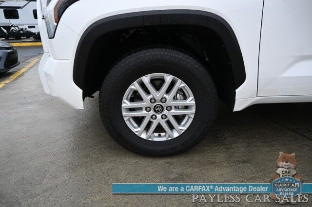 2022 Toyota Tundra 4WD SR5 / Premium & Convenience Pkg / 4X4 / Double Cab / Power & Heated Leather Seats / Heated Steering / Adaptive Cruise / Lane Depart & Blind Spot / Apple CarPlay & Android Auto / Bed Liner / Tow Pkg / 1-Owner Anchorage AK