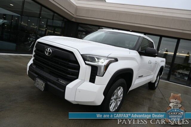 2022 Toyota Tundra 4WD SR5 / Premium & Convenience Pkg / 4X4 / Double Cab / Power & Heated Leather Seats / Heated Steering / Adaptive Cruise / Lane Depart & Blind Spot / Apple CarPlay & Android Auto / Bed Liner / Tow Pkg / 1-Owner Anchorage AK
