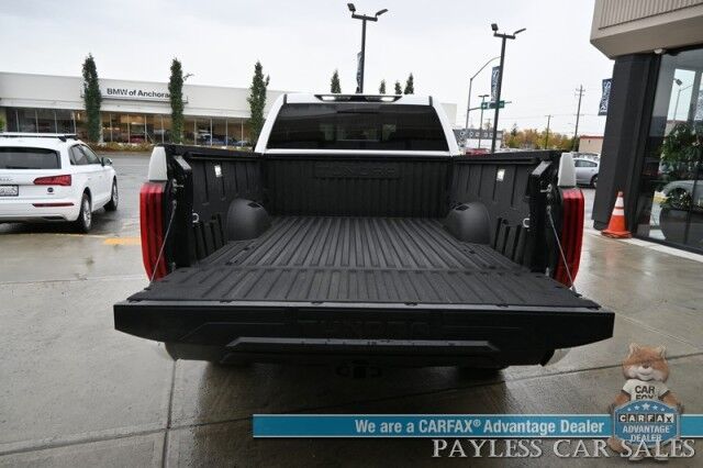 2022 Toyota Tundra 4WD SR5 / Premium & Convenience Pkg / 4X4 / Double Cab / Power & Heated Leather Seats / Heated Steering / Adaptive Cruise / Lane Depart & Blind Spot / Apple CarPlay & Android Auto / Bed Liner / Tow Pkg / 1-Owner Anchorage AK