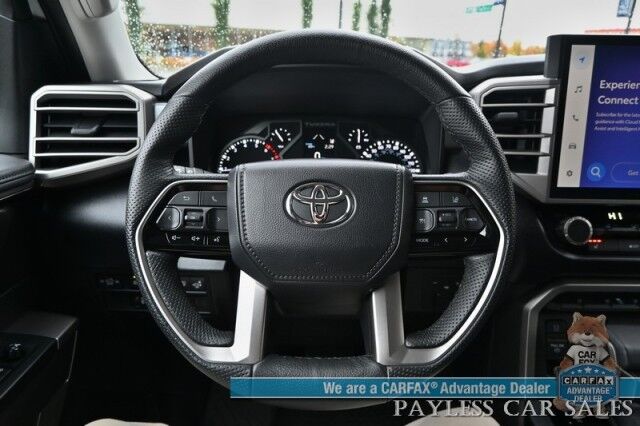 2022 Toyota Tundra 4WD SR5 / Premium & Convenience Pkg / 4X4 / Double Cab / Power & Heated Leather Seats / Heated Steering / Adaptive Cruise / Lane Depart & Blind Spot / Apple CarPlay & Android Auto / Bed Liner / Tow Pkg / 1-Owner Anchorage AK