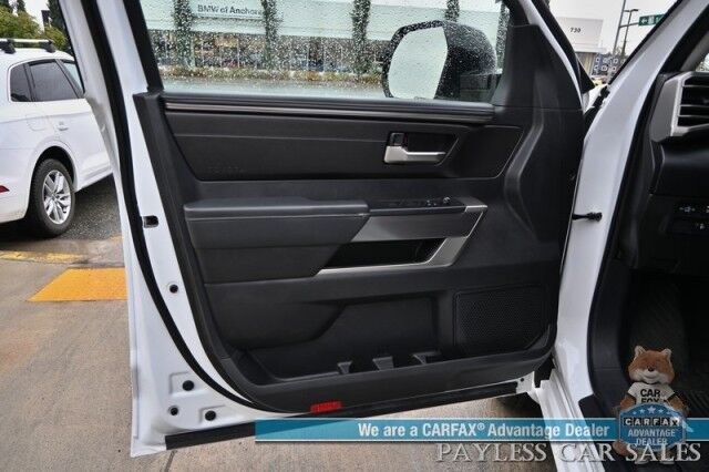 2022 Toyota Tundra 4WD SR5 / Premium & Convenience Pkg / 4X4 / Double Cab / Power & Heated Leather Seats / Heated Steering / Adaptive Cruise / Lane Depart & Blind Spot / Apple CarPlay & Android Auto / Bed Liner / Tow Pkg / 1-Owner Anchorage AK