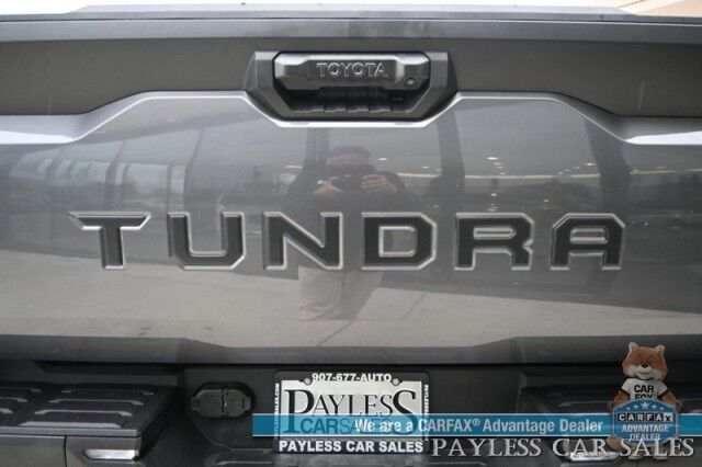 2022 Toyota Tundra 4WD SR5 / Premium & Convenience Pkg / 4X4 / Double Cab / Power & Heated Leather Seats / Heated Steering / Adaptive Cruise / Lane Depart & Blind Spot / Apple CarPlay & Android Auto / Bed Liner / Tow Pkg / 1-Owner Anchorage AK