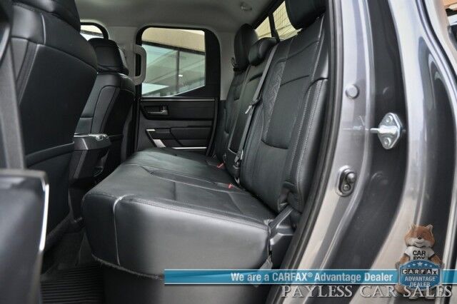 2022 Toyota Tundra 4WD SR5 / Premium & Convenience Pkg / 4X4 / Double Cab / Power & Heated Leather Seats / Heated Steering / Adaptive Cruise / Lane Depart & Blind Spot / Apple CarPlay & Android Auto / Bed Liner / Tow Pkg / 1-Owner Anchorage AK