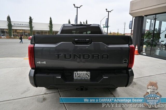 2022 Toyota Tundra 4WD SR5 / Premium & Convenience Pkg / 4X4 / Double Cab / Power & Heated Leather Seats / Heated Steering / Adaptive Cruise / Lane Depart & Blind Spot / Apple CarPlay & Android Auto / Bed Liner / Tow Pkg / 1-Owner Anchorage AK