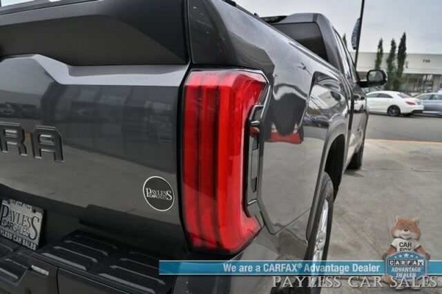 2022 Toyota Tundra 4WD SR5 / Premium & Convenience Pkg / 4X4 / Double Cab / Power & Heated Leather Seats / Heated Steering / Adaptive Cruise / Lane Depart & Blind Spot / Apple CarPlay & Android Auto / Bed Liner / Tow Pkg / 1-Owner Anchorage AK