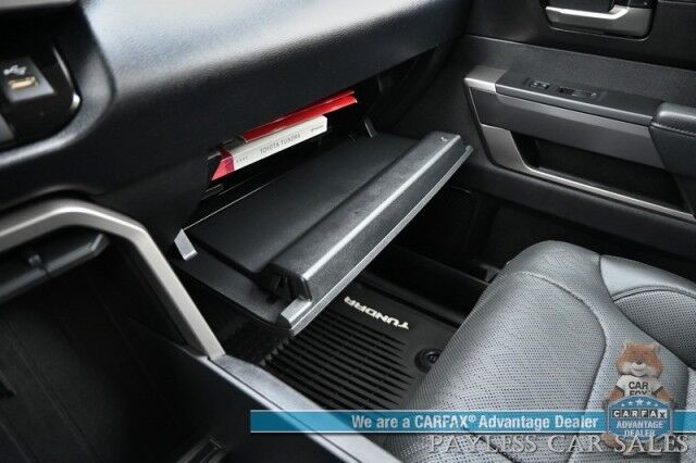 2022 Toyota Tundra 4WD SR5 / Premium & Convenience Pkg / 4X4 / Double Cab / Power & Heated Leather Seats / Heated Steering / Adaptive Cruise / Lane Depart & Blind Spot / Apple CarPlay & Android Auto / Bed Liner / Tow Pkg / 1-Owner Anchorage AK