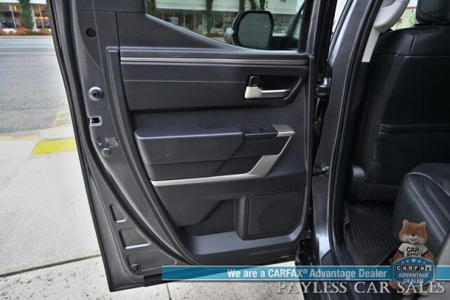 2022 Toyota Tundra 4WD SR5 / Premium & Convenience Pkg / 4X4 / Double Cab / Power & Heated Leather Seats / Heated Steering / Adaptive Cruise / Lane Depart & Blind Spot / Apple CarPlay & Android Auto / Bed Liner / Tow Pkg / 1-Owner Anchorage AK