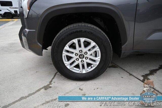 2022 Toyota Tundra 4WD SR5 / Premium & Convenience Pkg / 4X4 / Double Cab / Power & Heated Leather Seats / Heated Steering / Adaptive Cruise / Lane Depart & Blind Spot / Apple CarPlay & Android Auto / Bed Liner / Tow Pkg / 1-Owner Anchorage AK