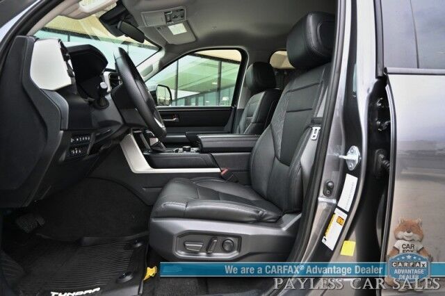 2022 Toyota Tundra 4WD SR5 / Premium & Convenience Pkg / 4X4 / Double Cab / Power & Heated Leather Seats / Heated Steering / Adaptive Cruise / Lane Depart & Blind Spot / Apple CarPlay & Android Auto / Bed Liner / Tow Pkg / 1-Owner Anchorage AK