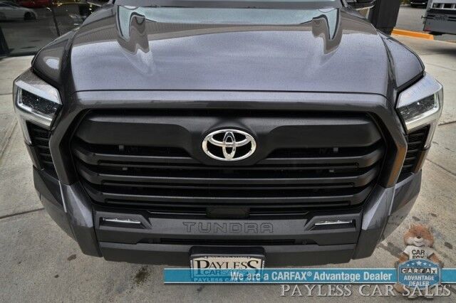 2022 Toyota Tundra 4WD SR5 / Premium & Convenience Pkg / 4X4 / Double Cab / Power & Heated Leather Seats / Heated Steering / Adaptive Cruise / Lane Depart & Blind Spot / Apple CarPlay & Android Auto / Bed Liner / Tow Pkg / 1-Owner Anchorage AK