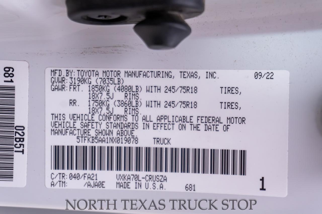 2022 Toyota Tundra SR Double Cab i-Force 3.4L Twin Turbo V6 2WD Mansfield TX