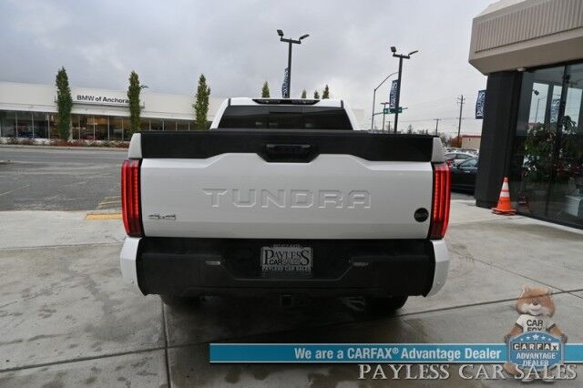 2022 Toyota Tundra SR5 / 4X4 / Double Cab / Power & Heated Leather Seats / Adaptive Cruise Control / Lane Departure & Blind Spot Alert / Apple CarPlay & Android Auto / Back Up Camera / Bed Liner / Tow Pkg / Only 12k Miles / 1-Owner Anchorage AK