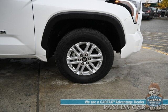 2022 Toyota Tundra SR5 / 4X4 / Double Cab / Power & Heated Leather Seats / Adaptive Cruise Control / Lane Departure & Blind Spot Alert / Apple CarPlay & Android Auto / Back Up Camera / Bed Liner / Tow Pkg / Only 12k Miles / 1-Owner Anchorage AK