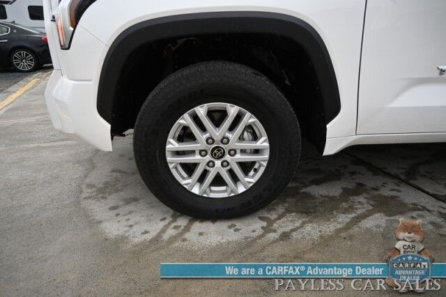 2022 Toyota Tundra SR5 / 4X4 / Double Cab / Power & Heated Leather Seats / Adaptive Cruise Control / Lane Departure & Blind Spot Alert / Apple CarPlay & Android Auto / Back Up Camera / Bed Liner / Tow Pkg / Only 12k Miles / 1-Owner Anchorage AK