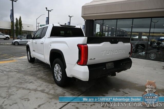 2022 Toyota Tundra SR5 / 4X4 / Double Cab / Power & Heated Leather Seats / Adaptive Cruise Control / Lane Departure & Blind Spot Alert / Apple CarPlay & Android Auto / Back Up Camera / Bed Liner / Tow Pkg / Only 12k Miles / 1-Owner Anchorage AK