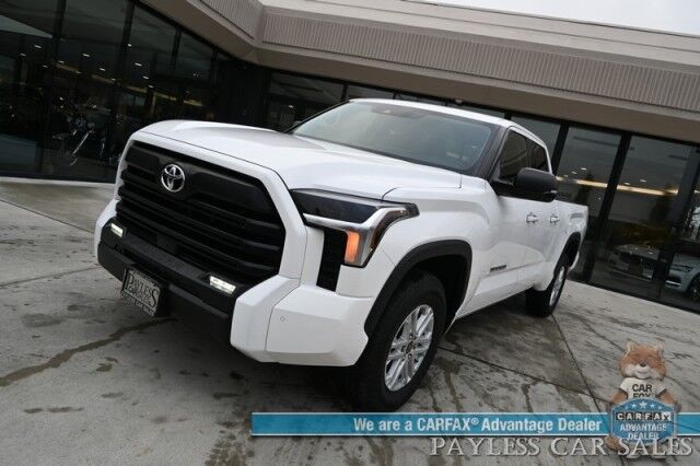 2022 Toyota Tundra SR5 / 4X4 / Double Cab / Power & Heated Leather Seats / Adaptive Cruise Control / Lane Departure & Blind Spot Alert / Apple CarPlay & Android Auto / Back Up Camera / Bed Liner / Tow Pkg / Only 12k Miles / 1-Owner Anchorage AK