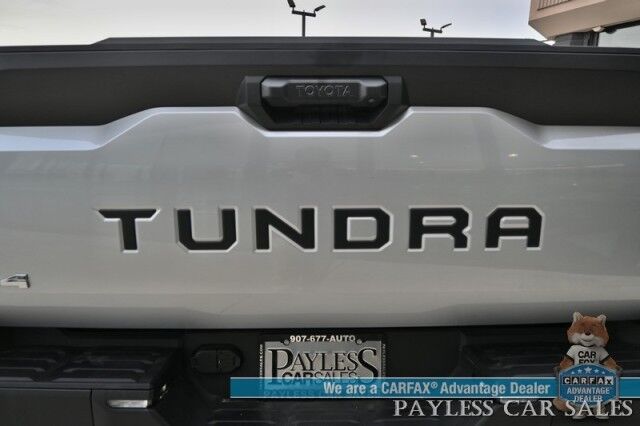 2022 Toyota Tundra SR5 / 4X4 / Double Cab / Power & Heated Leather Seats / Adaptive Cruise Control / Lane Departure & Blind Spot Alert / Apple CarPlay & Android Auto / Back Up Camera / Bed Liner / Tow Pkg / Only 3k Miles / 1-Owner Anchorage AK