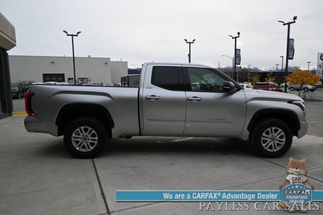 2022 Toyota Tundra SR5 / 4X4 / Double Cab / Power & Heated Leather Seats / Adaptive Cruise Control / Lane Departure & Blind Spot Alert / Apple CarPlay & Android Auto / Back Up Camera / Bed Liner / Tow Pkg / Only 3k Miles / 1-Owner Anchorage AK