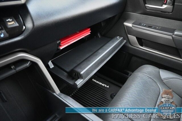 2022 Toyota Tundra SR5 / 4X4 / Double Cab / Power & Heated Leather Seats / Adaptive Cruise Control / Lane Departure & Blind Spot Alert / Apple CarPlay & Android Auto / Back Up Camera / Bed Liner / Tow Pkg / Only 3k Miles / 1-Owner Anchorage AK