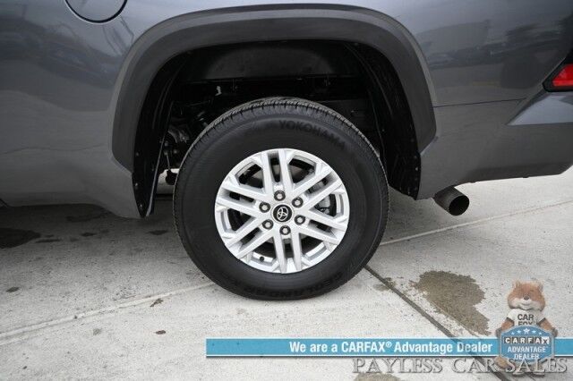 2022 Toyota Tundra SR5 Double Cab / 4X4 / Auto Start / Premium & Convenience Pkg / Power & Heated Leather Seats / Adaptive Cruise / Lane Depart & Blind Spot / Apple CarPlay & Android Auto / Back Up Cam / Bed Liner / Tow Pkg / 1-Owner Anchorage AK