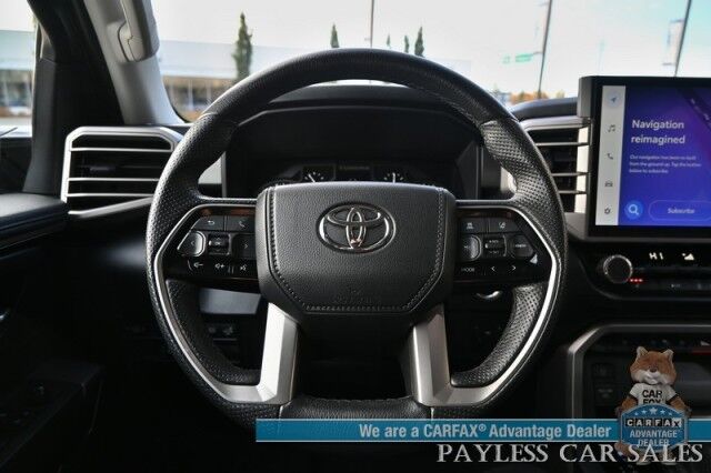 2022 Toyota Tundra SR5 Double Cab / 4X4 / Premium & Convenience Pkg / Power & Heated Leather Seats / Adaptive Cruise / Lane Departure & Blind Spot / Apple CarPlay & Android Auto / Back Up Camera / Bed Liner / Tow Pkg / 1-Owner Anchorage AK