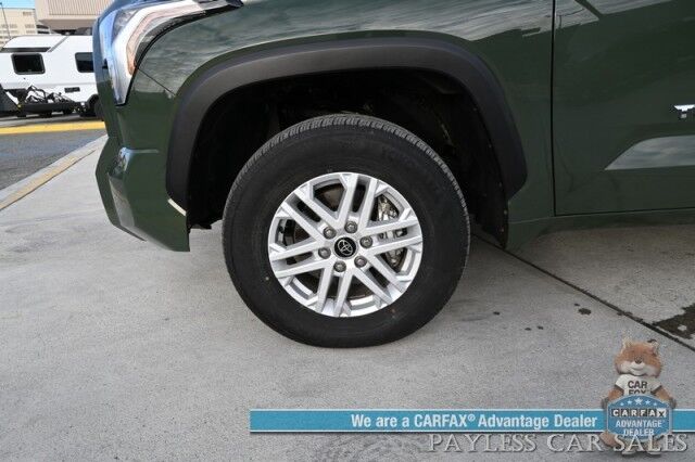 2022 Toyota Tundra SR5 Double Cab / 4X4 / Premium & Convenience Pkg / Power & Heated Leather Seats / Adaptive Cruise / Lane Departure & Blind Spot / Apple CarPlay & Android Auto / Back Up Camera / Bed Liner / Tow Pkg / 1-Owner Anchorage AK