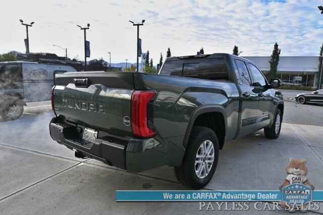 2022 Toyota Tundra SR5 Double Cab / 4X4 / Premium & Convenience Pkg / Power & Heated Leather Seats / Adaptive Cruise / Lane Departure & Blind Spot / Apple CarPlay & Android Auto / Back Up Camera / Bed Liner / Tow Pkg / 1-Owner Anchorage AK