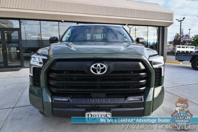 2022 Toyota Tundra SR5 Double Cab / 4X4 / Premium & Convenience Pkg / Power & Heated Leather Seats / Adaptive Cruise / Lane Departure & Blind Spot / Apple CarPlay & Android Auto / Back Up Camera / Bed Liner / Tow Pkg / 1-Owner Anchorage AK