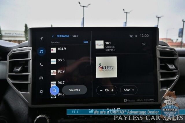 2022 Toyota Tundra SR5 Double Cab / 4X4 / Premium & Convenience Pkg / Power & Heated Leather Seats / Adaptive Cruise / Lane Departure & Blind Spot / Apple CarPlay & Android Auto / Back Up Camera / Bed Liner / Tow Pkg / 1-Owner Anchorage AK