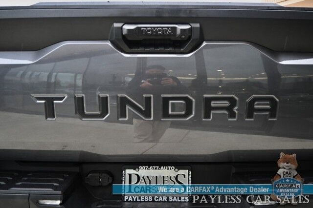2022 Toyota Tundra SR5 / Premium & Convenience Pkg / 4X4 / Double Cab / Power & Heated Leather Seats / Heated Steering / Adaptive Cruise / Lane Depart & Blind Spot / Apple CarPlay & Android Auto / Bed Liner / Tow Pkg / 1-Owner Anchorage AK