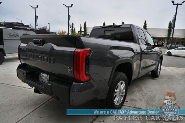 2022 Toyota Tundra SR5 / Premium & Convenience Pkg / 4X4 / Double Cab / Power & Heated Leather Seats / Heated Steering / Adaptive Cruise / Lane Depart & Blind Spot / Apple CarPlay & Android Auto / Bed Liner / Tow Pkg / 1-Owner Anchorage AK
