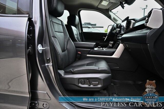 2022 Toyota Tundra SR5 / Premium & Convenience Pkg / 4X4 / Double Cab / Power & Heated Leather Seats / Heated Steering / Adaptive Cruise / Lane Depart & Blind Spot / Apple CarPlay & Android Auto / Bed Liner / Tow Pkg / 1-Owner Anchorage AK