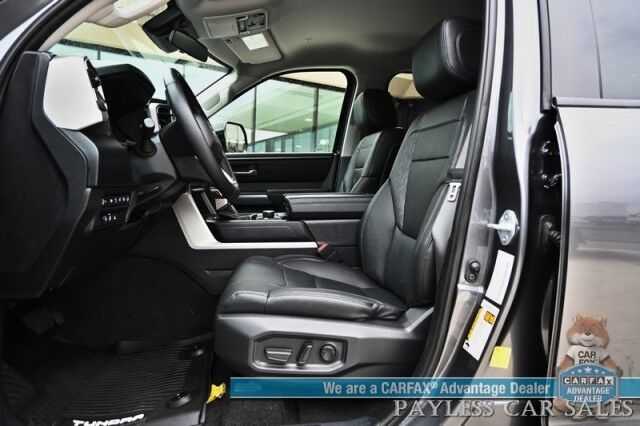 2022 Toyota Tundra SR5 / Premium & Convenience Pkg / 4X4 / Double Cab / Power & Heated Leather Seats / Heated Steering / Adaptive Cruise / Lane Depart & Blind Spot / Apple CarPlay & Android Auto / Bed Liner / Tow Pkg / 1-Owner Anchorage AK