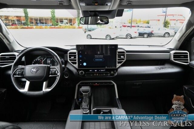 2022 Toyota Tundra SR5 / Premium & Convenience Pkg / 4X4 / Double Cab / Power & Heated Leather Seats / Heated Steering / Adaptive Cruise / Lane Depart & Blind Spot / Apple CarPlay & Android Auto / Bed Liner / Tow Pkg / 1-Owner Anchorage AK