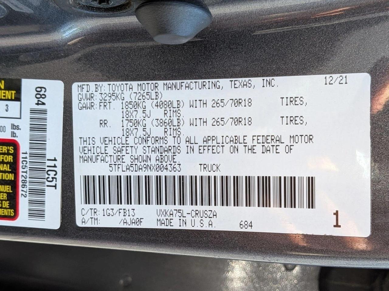 2022 Toyota Tundra SR5 Roseville CA