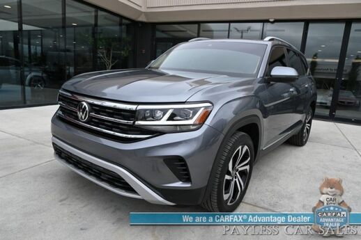 2022 Volkswagen Atlas 2.0T SEL / AWD / AutoStart / Power & Heated Leather Seats / Heated Steering Wheel / Panoramic Sunroof / Navigation / Lane Departure & Blind Spot Alert / Keyless Entry & Start / 3rd Row / Seats 7 / 1-Owner Anchorage AK