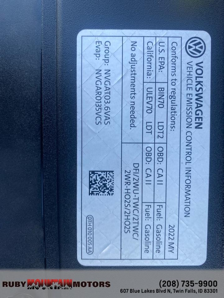 2022 Volkswagen Atlas 3.6L V6 SE w/Technology Twin Falls ID