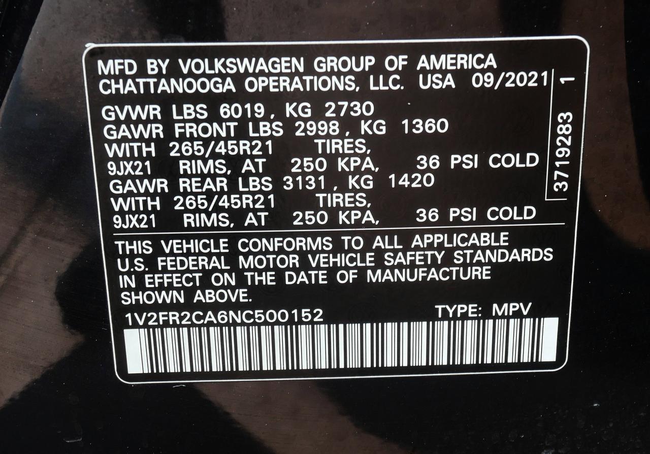 2022 Volkswagen Atlas 3.6L V6 SEL Premium R-Line San Juan TX