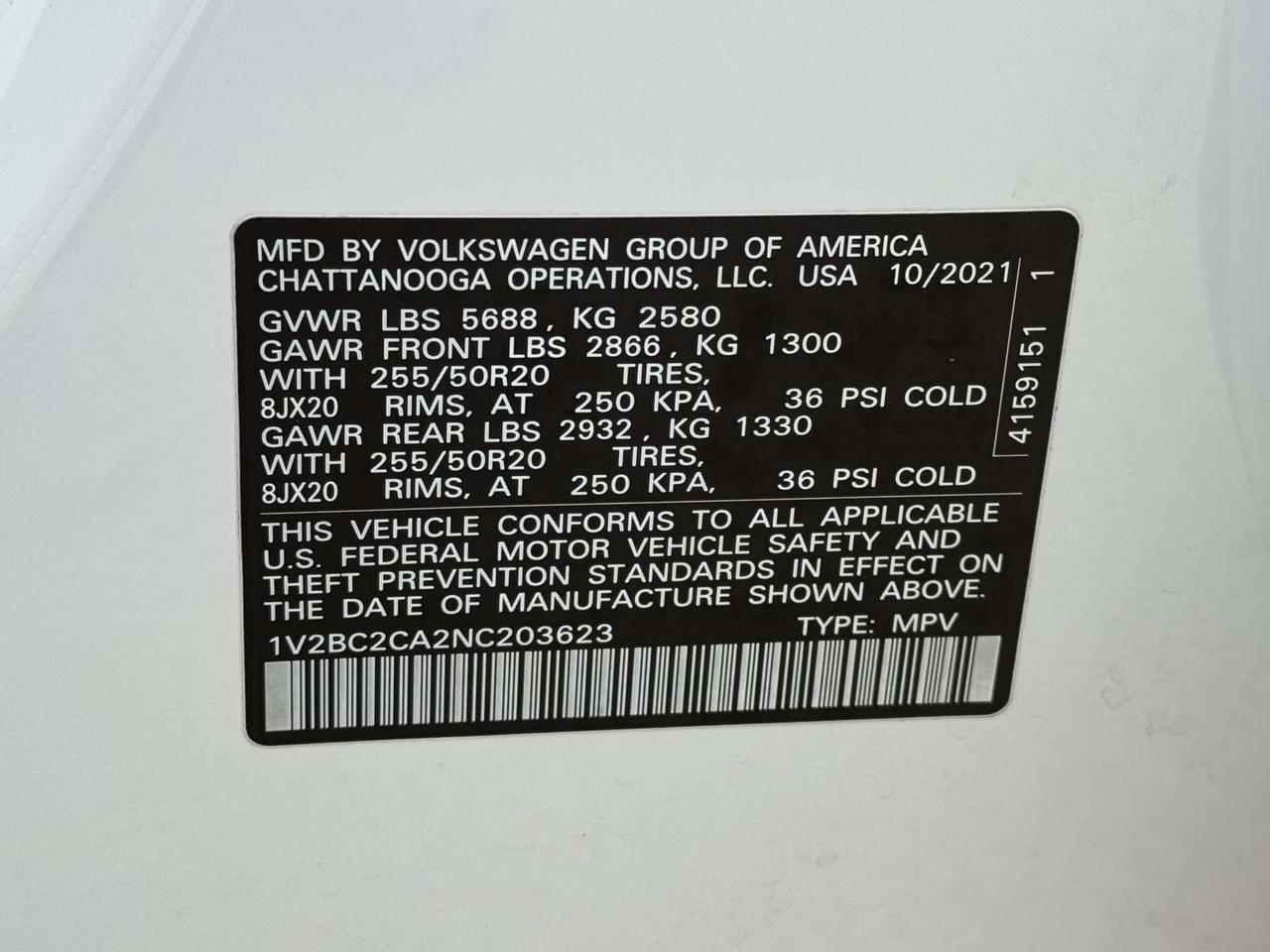 2022 Volkswagen Atlas Cross Sport 2.0T SEL Fredericksburg VA