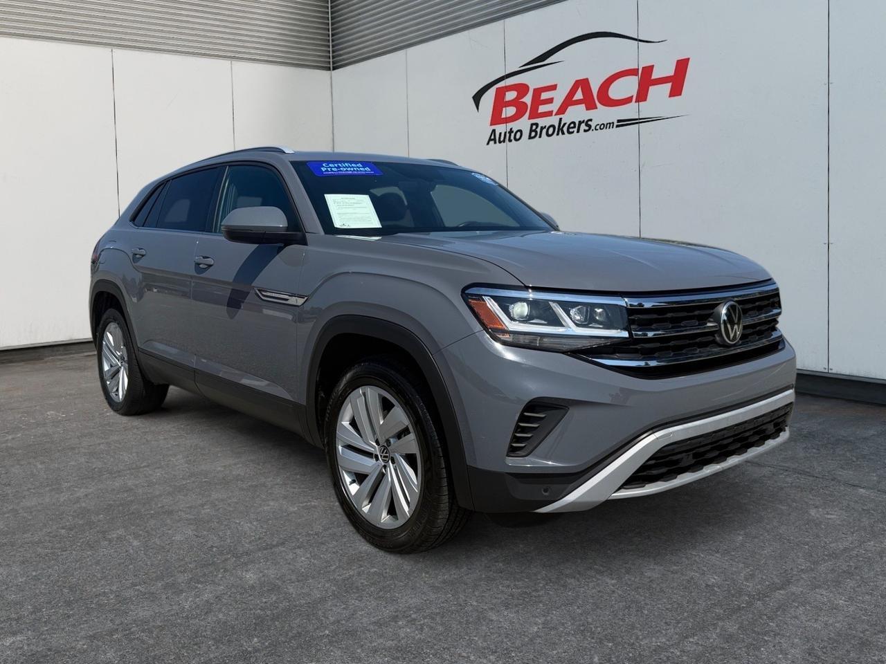 2022 Volkswagen Atlas Cross Sport 3.6L V6 SE w/Technology, HEATED SEATS, APPLE CARPLAY/ANDROID AUTO, POWER/HEATED MIRRORS, POWER LIFTGATE, TOW PACKAGE, REMOTE KEYLESS ENTRY, ONLY 1 OWNER, CLEAN CARFAX, THIS IS A SUPER CLEAN SUV, MAKE IT YOURS TODAY!