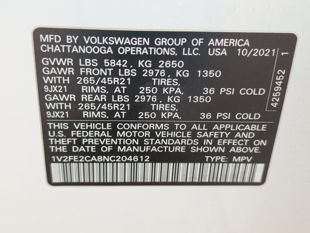 2022 Volkswagen Atlas Cross Sport 3.6L V6 SEL Premium R-Line San Antonio TX