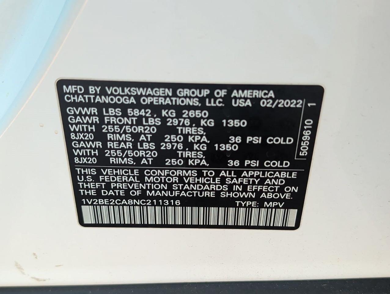 2022 Volkswagen Atlas Cross Sport 3.6L V6 SEL San Juan TX