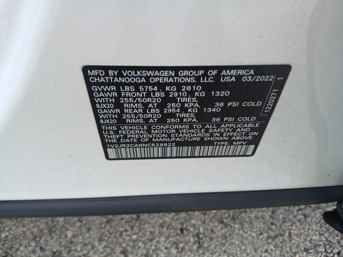 2022 Volkswagen Atlas SE w/Tech Pkg Sport Utility 4D Maitland FL
