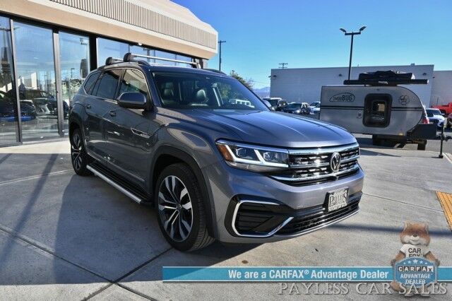 2022 Volkswagen Atlas SEL Premium R-Line / AWD / Heated & Cooled Leather Seats / Heated Steering Wheel / Sunroof / NAV / Adaptive Cruise / Lane Depart & Blind Spot Alert / Rear Captain Chairs / 3rd Row / Luggage Rack / Tow Pkg Anchorage AK