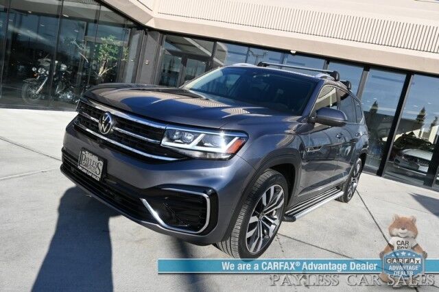2022 Volkswagen Atlas SEL Premium R-Line / AWD / Heated & Cooled Leather Seats / Heated Steering Wheel / Sunroof / NAV / Adaptive Cruise / Lane Depart & Blind Spot Alert / Rear Captain Chairs / 3rd Row / Luggage Rack / Tow Pkg Anchorage AK