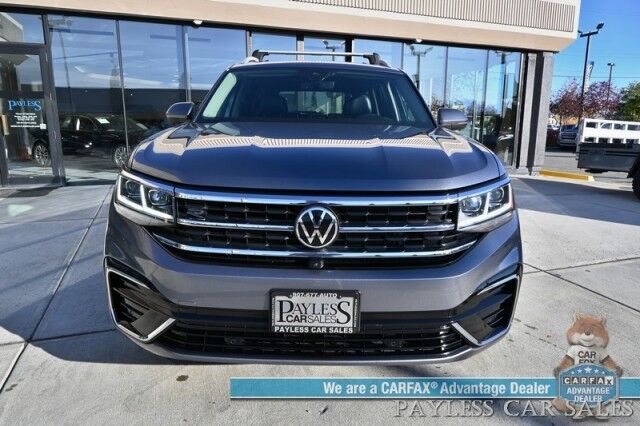 2022 Volkswagen Atlas SEL Premium R-Line / AWD / Heated & Cooled Leather Seats / Heated Steering Wheel / Sunroof / NAV / Adaptive Cruise / Lane Depart & Blind Spot Alert / Rear Captain Chairs / 3rd Row / Luggage Rack / Tow Pkg Anchorage AK
