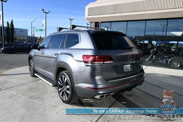 2022 Volkswagen Atlas SEL Premium R-Line / AWD / Heated & Cooled Leather Seats / Heated Steering Wheel / Sunroof / NAV / Adaptive Cruise / Lane Depart & Blind Spot Alert / Rear Captain Chairs / 3rd Row / Seats 6 / Luggage Rack / Tow Pkg Anchorage AK