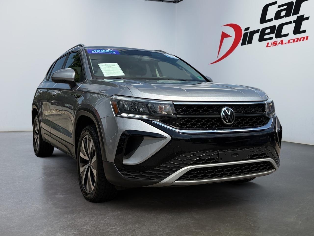 2022 Volkswagen Taos SE, AUTO START/STOP, APPLE CARPLAY/ANDROID AUTO, FORWARD COLLISION WARNING, LANE KEEP ASSIST, BLIND SPOT ALERT, BACKUP CAMERA, PARKING SENSORS, HEATED STEERING WHEEL & SEATS, REMOTE START, CLEAN CARFAX, THIS SUV HAS IT ALL!