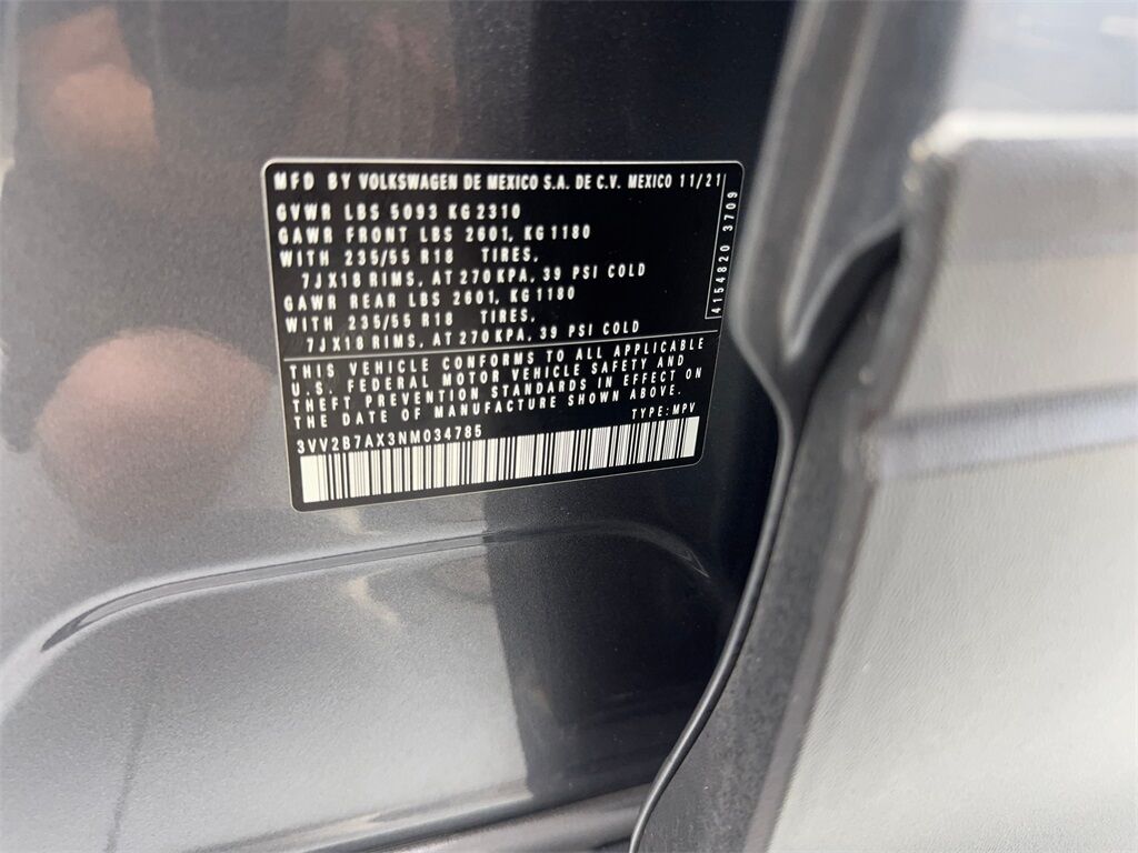 2022 Volkswagen Tiguan 2.0T SE CAM,PANO,HTD STS,BLIND SPO,3RD ROW Irving TX